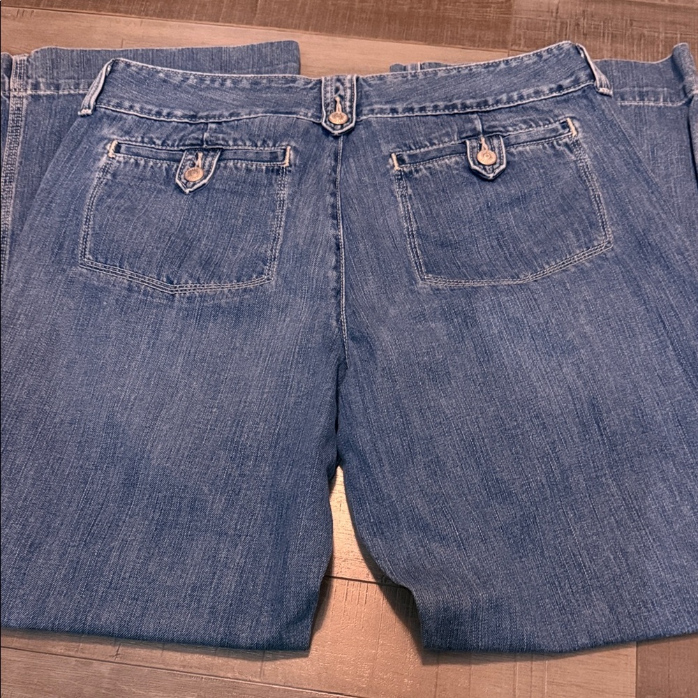 Eddie Bauer Blue Flare & Wide Leg Jeans - Picture 4 of 5